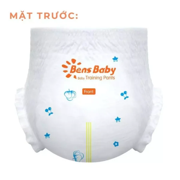Gói 50 Miếng Bỉm Tã Quần Bens Baby Cho Bé Đa Kích Cỡ M, L, XL, XXL Siêu Mỏng Thấm Hút Thoáng Mát - Hình ảnh 9